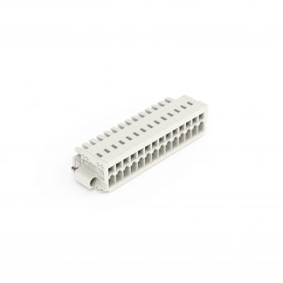 1-przewodowe gniazdo CAGE CLAMP pełna ochrona przed błędnym wetknięciem jasnoszary /25szt./ WAGO (734-114/107-000)