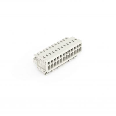 1-przewodowe gniazdo CAGE CLAMP pełna ochrona przed błędnym wetknięciem jasnoszary /50szt./ WAGO (734-112/008-000)