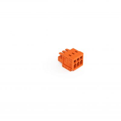 Gniazdo MCS-MINI Classic 3-biegunowe pomarańczowe raster 3,81mm 734-203 /200szt./ WAGO (734-203)