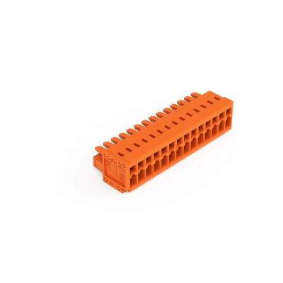 Gniazdo MCS-MINI Classic 14-biegunowe pomarańczowe raster 3,81mm 734-214 /25szt./ WAGO (734-214)