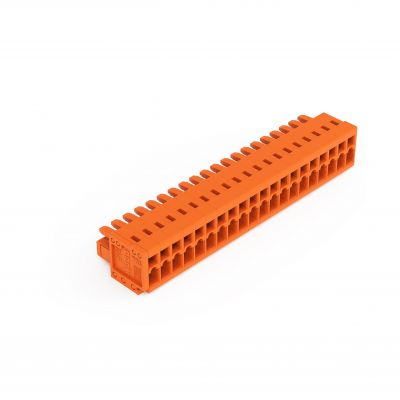 Gniazdo MCS-MINI Classic 20-biegunowe pomarańczowe raster 3,81mm 734-220 /25szt./ WAGO (734-220)