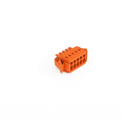 Gniazdo MCS-MINI Classic 5-biegunowe pomarańczowe raster 3,81mm 734-205/037-000 /50szt./ WAGO (734-205/037-000)