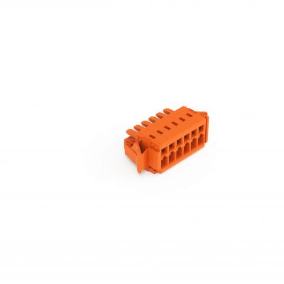 Gniazdo MCS-MINI Classic 6-biegunowe pomarańczowe raster 3,81mm 734-206/037-000 /50szt./ WAGO (734-206/037-000)