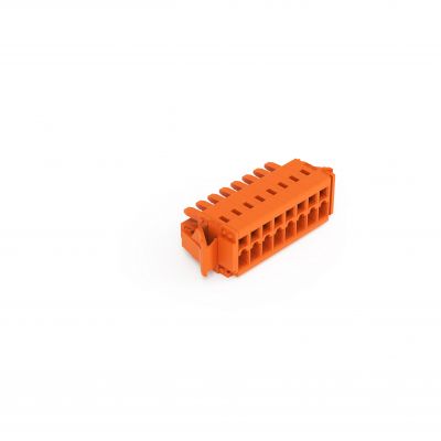 Gniazdo MCS-MINI Classic 8-biegunowe pomarańczowe raster 3,81mm 734-208/037-000 /50szt./ WAGO (734-208/037-000)
