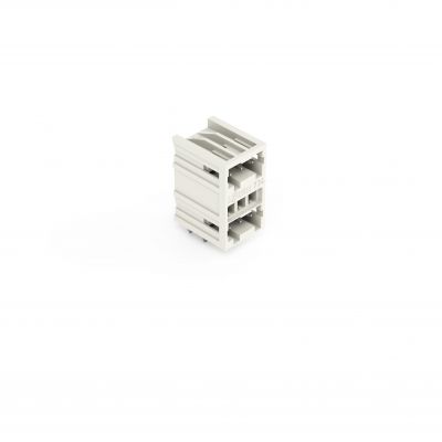 Wtyk dwupiętrowy THT 1.0x1.0mm solder pin konstrukcja kątowa jasnoszary /100szt./ WAGO (734-403)