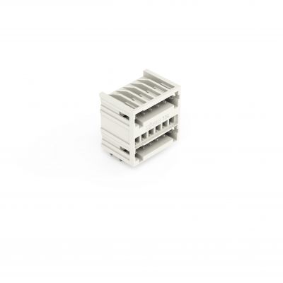 Wtyk dwupiętrowy THT 1.0x1.0mm solder pin konstrukcja kątowa jasnoszary /100szt./ WAGO (734-406)