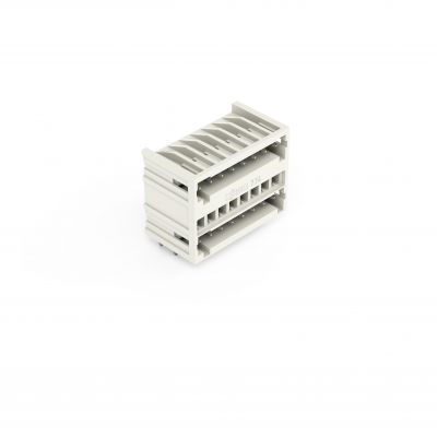 Wtyk dwupiętrowy THT 1.0x1.0mm solder pin konstrukcja kątowa jasnoszary /50szt./ WAGO (734-408)