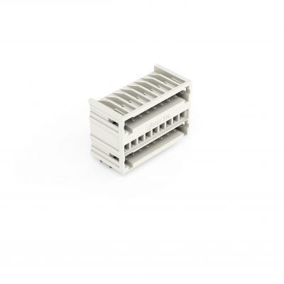 Wtyk dwupiętrowy THT 1.0x1.0mm solder pin konstrukcja kątowa jasnoszary /50szt./ WAGO (734-409)