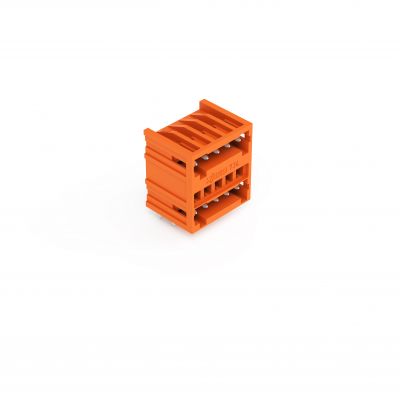 Wtyk dwupiętrowy MCS-MINI 2x5 biegunowy pomarańczowa raster 3,81mm 734-435 /100szt./ WAGO (734-435)