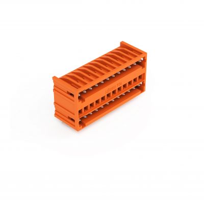 Wtyk dwupiętrowy MCS-MINI 2x12 biegunowy pomarańczowa raster 3,81mm 734-442 /50szt./ WAGO (734-442)