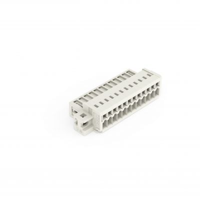 Wtyk 1-przewodowy CAGE CLAMP pełna ochrona przed błędnym wetknięciem jasnoszary /25szt./ WAGO (734-312/019-000)