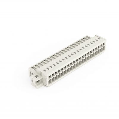 Wtyk 1-przewodowy CAGE CLAMP pełna ochrona przed błędnym wetknięciem jasnoszary /25szt./ WAGO (734-320/019-000)