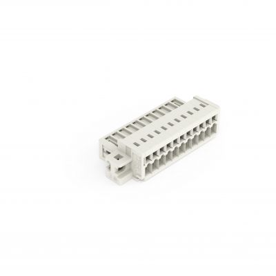 Wtyk 1-przewodowy CAGE CLAMP pełna ochrona przed błędnym wetknięciem jasnoszary /25szt./ WAGO (734-311/019-000)