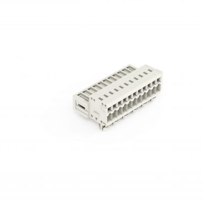 Wtyk 1-przewodowy CAGE CLAMP 1,5mm2 Raster 3,5mm 11-bieg. 100% ochrony przed błędnym wetknięciem TS 35/montaż na płycie stopki zatrzaskowe 1,50mm2 jasnoszary /50szt./ WAGO (734-311/018-000)