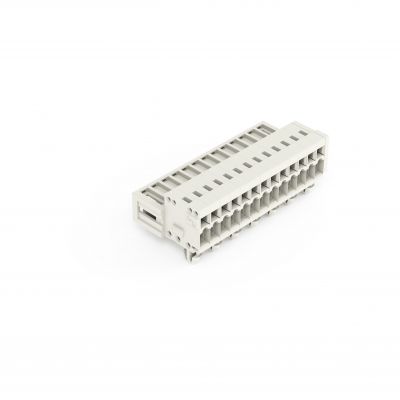 Wtyk 1-przewodowy CAGE CLAMP pełna ochrona przed błędnym wetknięciem jasnoszary /50szt./ WAGO (734-313/018-000)