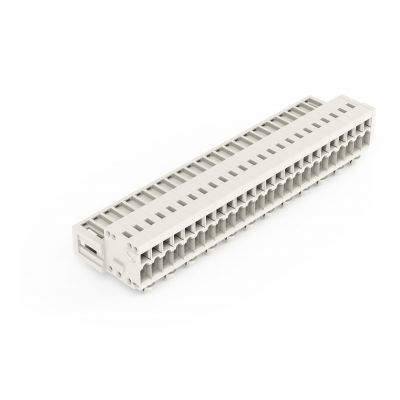 Wtyk 1-przewodowy CAGE CLAMP pełna ochrona przed błędnym wetknięciem jasnoszary /10szt./ WAGO (734-324/018-000)