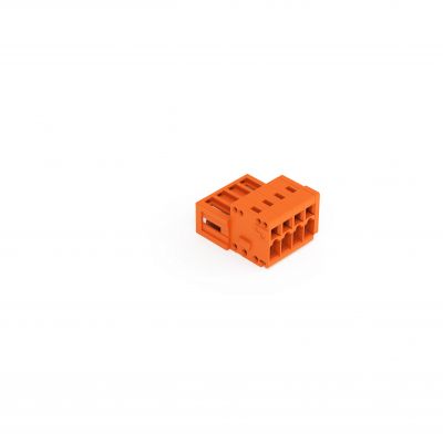 Wtyk MCS-MINI Classic 4-biegunowy pomarańczowy raster 3,81mm 734-334 /100szt./ WAGO (734-334)