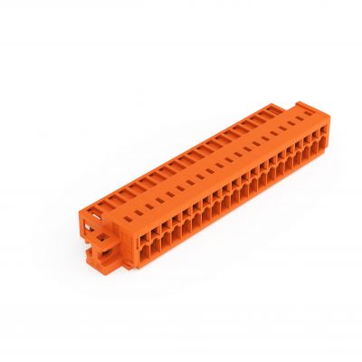 Wtyk 1-przewodowy CAGE CLAMP pełna ochrona przed błędnym wetknięciem. pomarańczowa /25szt./ WAGO (734-350/019-000)