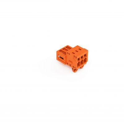 Wtyk 1-przewodowy CAGE CLAMP pełna ochrona przed błędnym wetknięciem. pomarańczowa /100szt./ WAGO (734-333/018-000)
