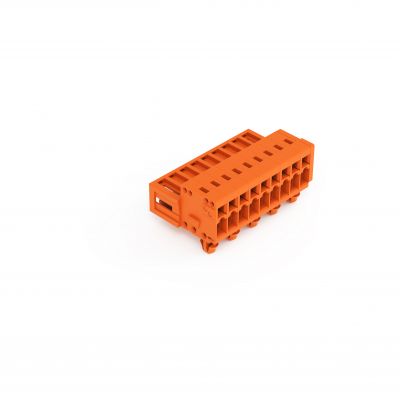 Wtyk 1-przewodowy CAGE CLAMP pełna ochrona przed błędnym wetknięciem. pomarańczowa /50szt./ WAGO (734-339/018-000)