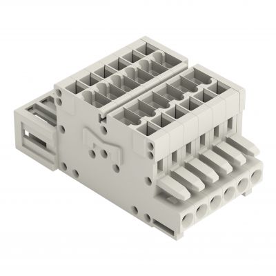 Wtyk kombi MCS-MINI 8-biegunowy jasnoszary raster raster 3,5mm 734-368 /25szt./ WAGO (734-368)