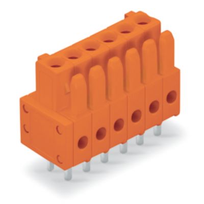 Gniazdo THT Pin lutowniczy 0,9x0,9mm konstrukcja prosta pomarańczowe /200szt./ WAGO (734-502)