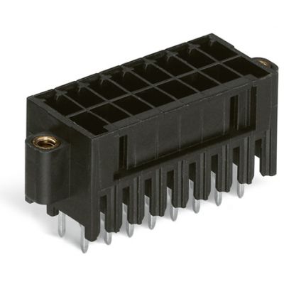 Wtyk THR 2-rzędowy Pin lutowniczy 0,8x0,8mm konstrukcja prosta czarny /25szt./ WAGO (713-1407/117-000)