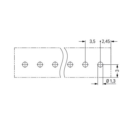 Wtyk THT Pin lutowniczy 0,8x0,8mm konstrukcja prosta czarny /100szt./ WAGO (714-142)