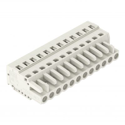 1-przewodowe gniazdo CAGE CLAMP pełna ochrona przed błędnym wetknięciem jasnoszary /25szt./ WAGO (721-112/026-000)