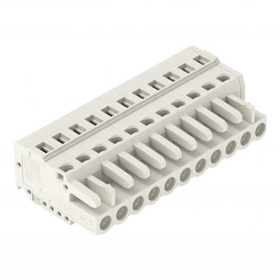 1-przewodowe gniazdo CAGE CLAMP pełna ochrona przed błędnym wetknięciem jasnoszary /25szt./ WAGO (721-111/026-000)