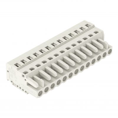 1-przewodowe gniazdo CAGE CLAMP pełna ochrona przed błędnym wetknięciem jasnoszary /25szt./ WAGO (721-113/026-000)