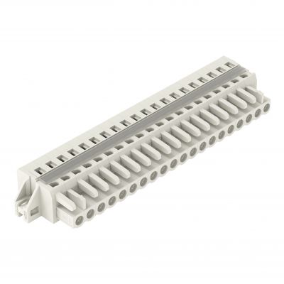 1-przewodowe gniazdo CAGE CLAMP pełna ochrona przed błędnym wetknięciem jasnoszary /10szt./ WAGO (721-120/027-000)