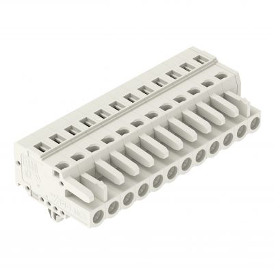 1-przewodowe gniazdo CAGE CLAMP pełna ochrona przed błędnym wetknięciem jasnoszary /25szt./ WAGO (721-112/008-000)