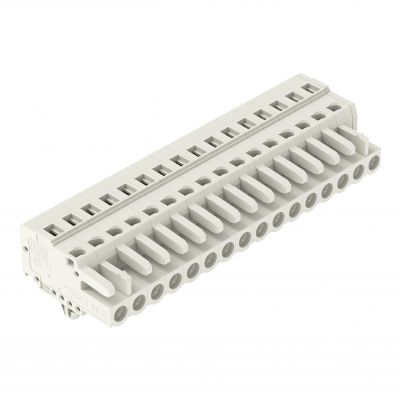 1-przewodowe gniazdo CAGE CLAMP pełna ochrona przed błędnym wetknięciem jasnoszary /25szt./ WAGO (721-116/008-000)
