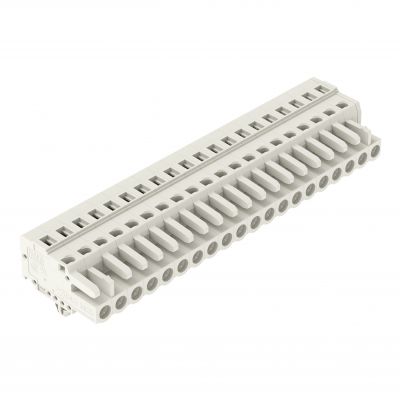 1-przewodowe gniazdo CAGE CLAMP pełna ochrona przed błędnym wetknięciem jasnoszary /10szt./ WAGO (721-120/008-000)