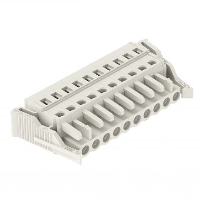 1-przewodowe gniazdo CAGE CLAMP pełna ochrona przed błędnym wetknięciem jasnoszary /25szt./ WAGO (721-110/008-000/037-000)