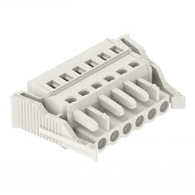 1-przewodowe gniazdo CAGE CLAMP pełna ochrona przed błędnym wetknięciem jasnoszary /50szt./ WAGO (721-106/008-000/037-000)
