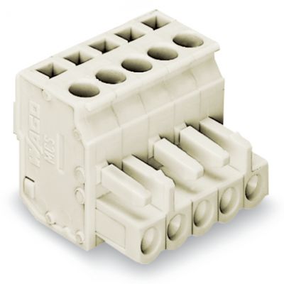 1-przewodowe gniazdo kątowe CAGE CLAMP pełna ochrona przed błędnym wetknięciem jasnoszary /25szt./ WAGO (722-213/026-000)