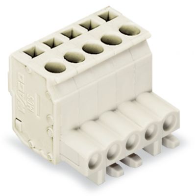 1-przewodowe gniazdo kątowe CAGE CLAMP pełna ochrona przed błędnym wetknięciem jasnoszary /100szt./ WAGO (722-103/026-000)