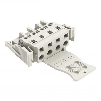 1-przewodowe gniazdo CAGE CLAMP pełna ochrona przed błędnym wetknięciem jasnoszary /50szt./ WAGO (721-204/037-000/033-000)