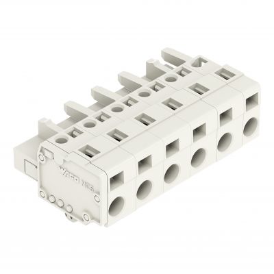 1-przewodowe gniazdo CAGE CLAMP pełna ochrona przed błędnym wetknięciem jasnoszary /50szt./ WAGO (721-206/008-000)