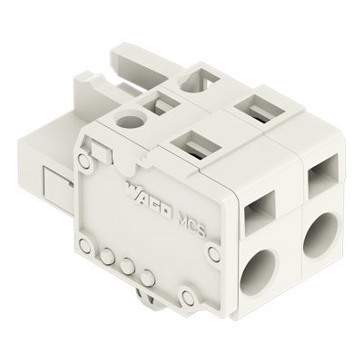 1-przewodowe gniazdo CAGE CLAMP pełna ochrona przed błędnym wetknięciem jasnoszary /100szt./ WAGO (721-202/008-000)