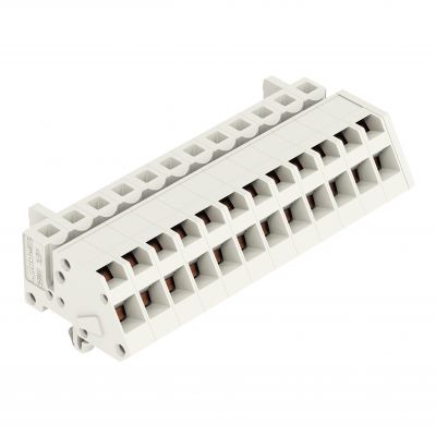 1-przewodowe gniazdo kątowe CAGE CLAMP pełna ochrona przed błędnym wetknięciem jasnoszary /25szt./ WAGO (721-312/008-000)