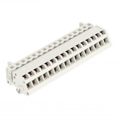 1-przewodowe gniazdo kątowe CAGE CLAMP pełna ochrona przed błędnym wetknięciem jasnoszary /25szt./ WAGO (721-316/008-000)
