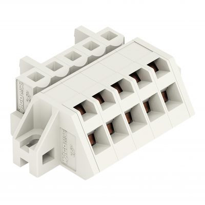 1-przewodowe gniazdo kątowe CAGE CLAMP pełna ochrona przed błędnym wetknięciem jasnoszary /50szt./ WAGO (721-305/031-000)