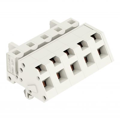 1-przewodowe gniazdo kątowe CAGE CLAMP pełna ochrona przed błędnym wetknięciem jasnoszary /50szt./ WAGO (721-335/008-000)