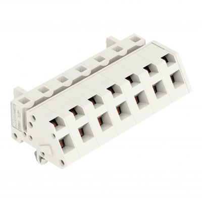 1-przewodowe gniazdo kątowe CAGE CLAMP pełna ochrona przed błędnym wetknięciem jasnoszary /50szt./ WAGO (721-337/008-000)
