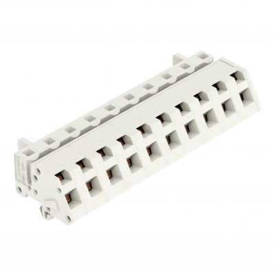 1-przewodowe gniazdo kątowe CAGE CLAMP pełna ochrona przed błędnym wetknięciem jasnoszary /25szt./ WAGO (721-340/008-000)