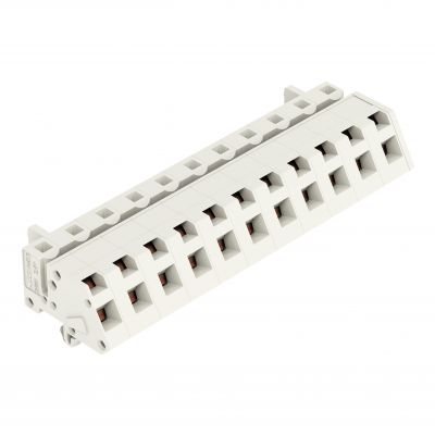 1-przewodowe gniazdo kątowe CAGE CLAMP pełna ochrona przed błędnym wetknięciem jasnoszary /25szt./ WAGO (721-341/008-000)