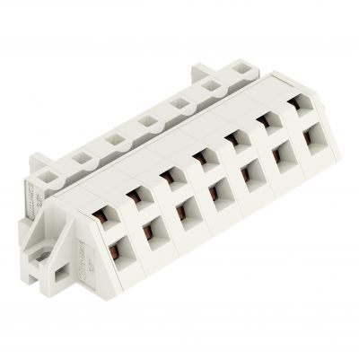 1-przewodowe gniazdo kątowe CAGE CLAMP pełna ochrona przed błędnym wetknięciem jasnoszary /25szt./ WAGO (721-337/031-000)
